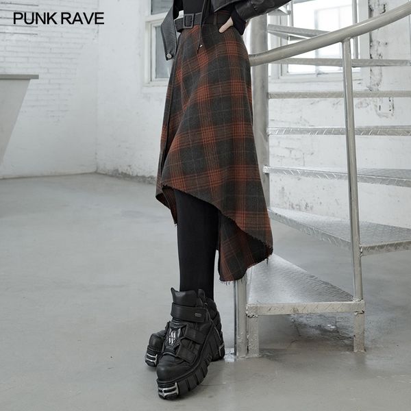 Tartan skirt asymmetric - Babashope - 8