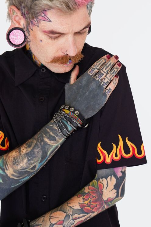 In flames shirt korte mouwen - Babashope - 5