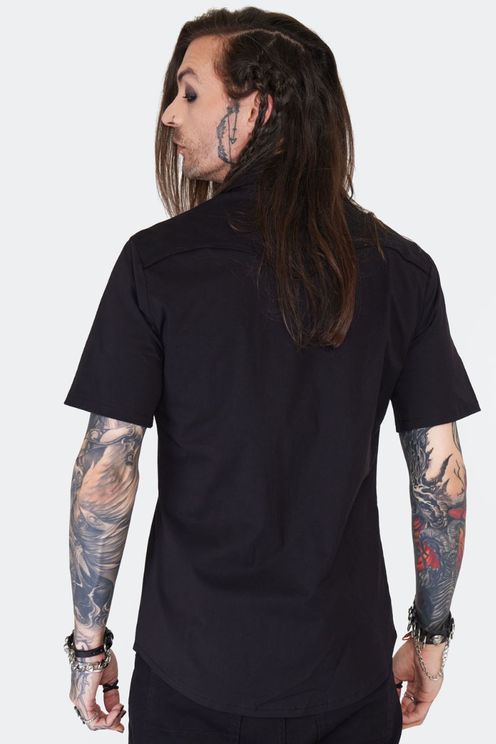 spiderweb (geborduurd) shirt korte mouw - Babashope - 5