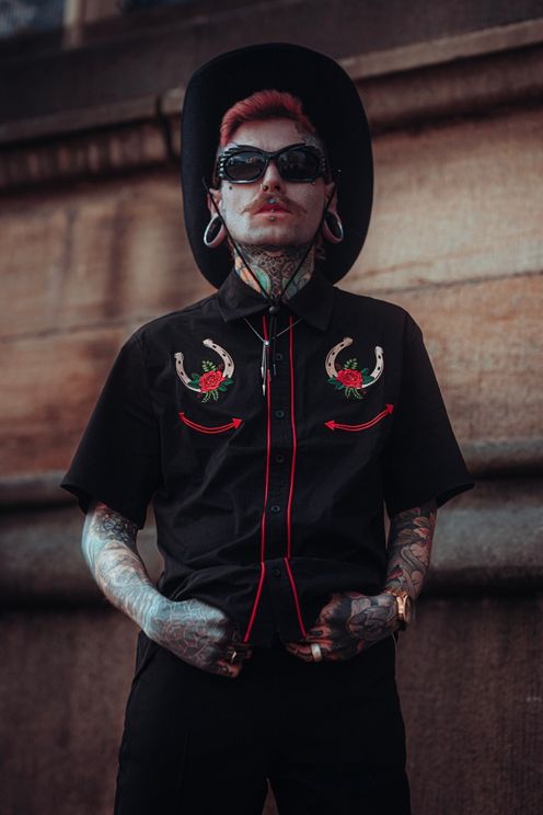 Western horse shoe S/S shirt - Babashope - 4