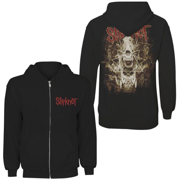 Slipknot Skull teeth Zip hooded sweater - Babashope - 4