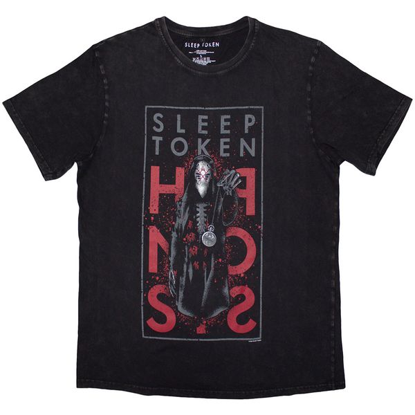 Sleep Token Unisex Stone Wash T-Shirt: Hypnosis (Black) - Babashope - 2