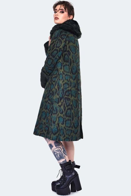 Snake Faux Fur Coat Jawbreaker - Babashope - 4