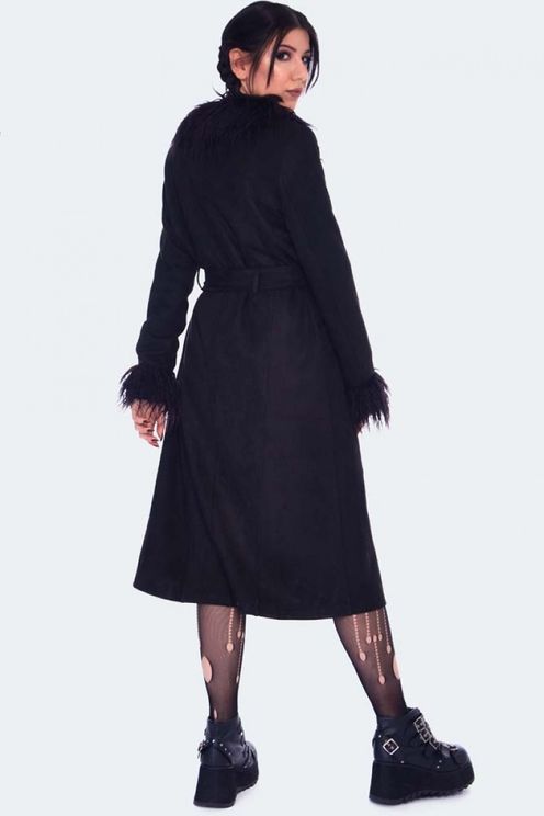 Spirited Embroidered Maxi Suede Coat  - Babashope - 5