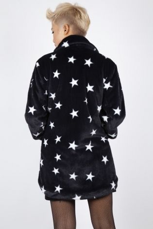 Starry eyes faux fur coat - Babashope - 11