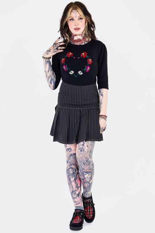 Skull Flower Heart gebreide Sweater - Babashope - 5