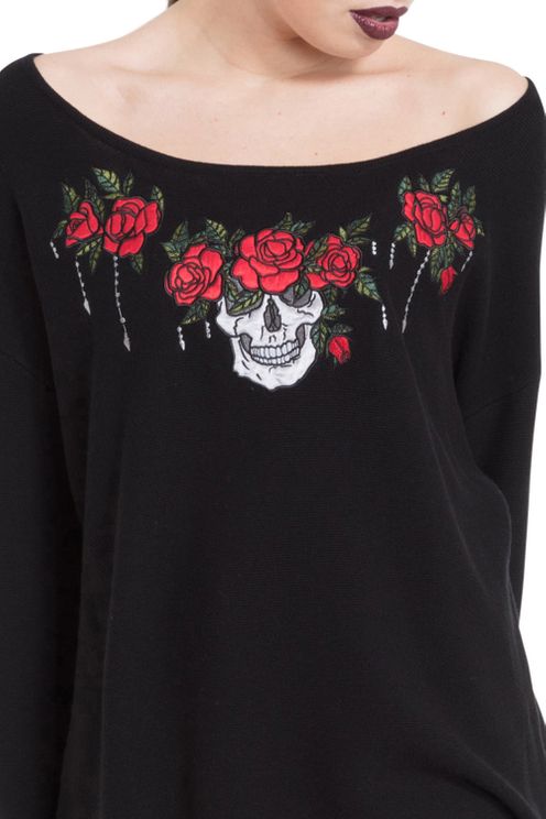 Skull piece sweater Jawbreaker - Babashope - 4