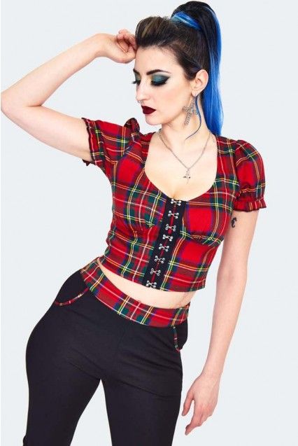 Tartan crop top - Babashope - 5