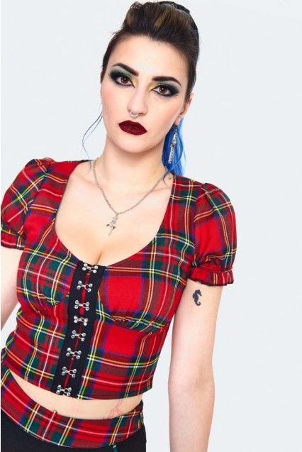 Tartan crop top - Babashope - 5