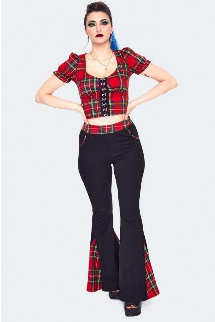 Tartan crop top - Babashope - 5