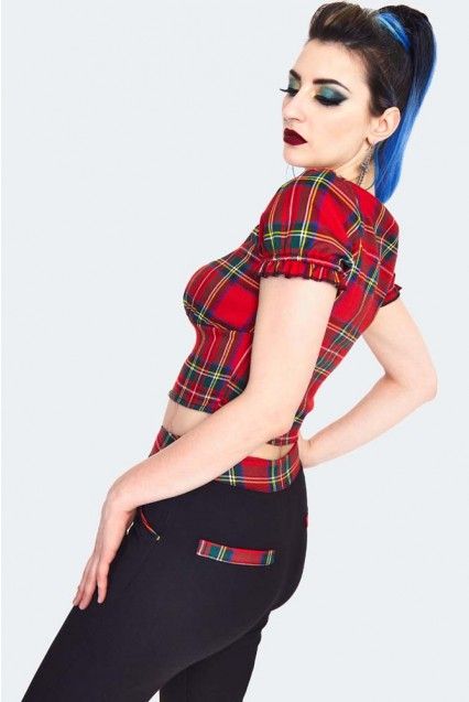 Tartan crop top - Babashope - 5