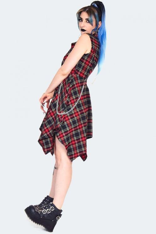 Tartan Shirtdress With Chains - Babashope - 5