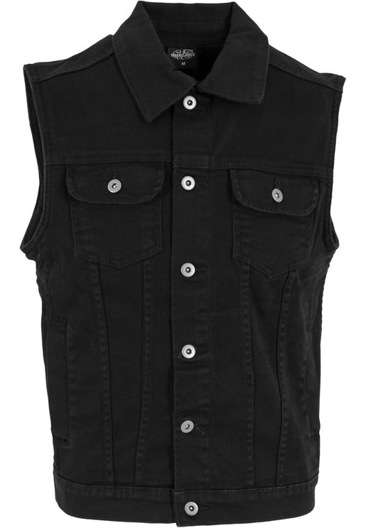 Urban classics jeans jacket sleeveless zwart - Babashope - 4