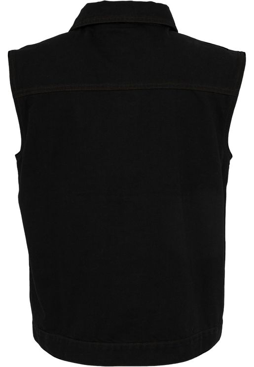 Battle jeans jacket sleeveless zwart - Babashope - 6