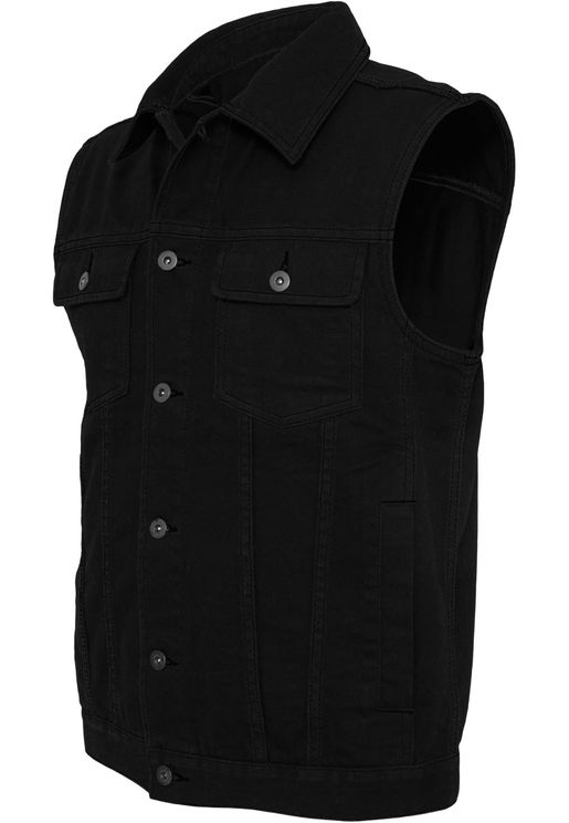 Battle jeans jacket sleeveless zwart - Babashope - 6