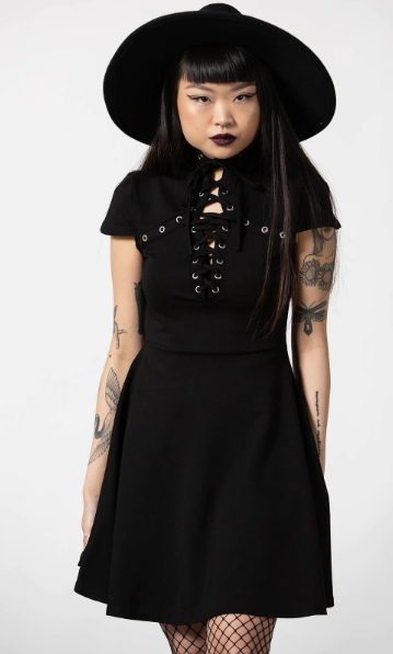 Killstar Tied up skater dress - Babashope - 4