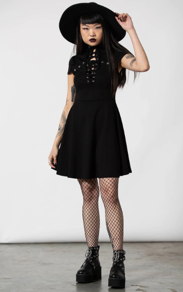 Killstar Tied up skater dress - Babashope - 4