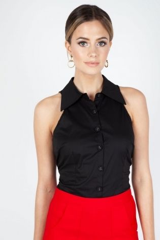 Jasmine zwart mouwloos shirt - Babashope - 6