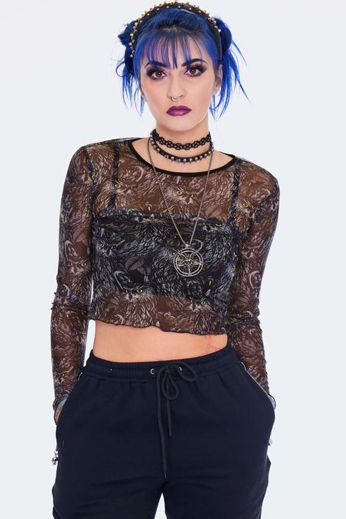 Jawbreaker Night Owl Long Sleeve Top - Babashope - 5