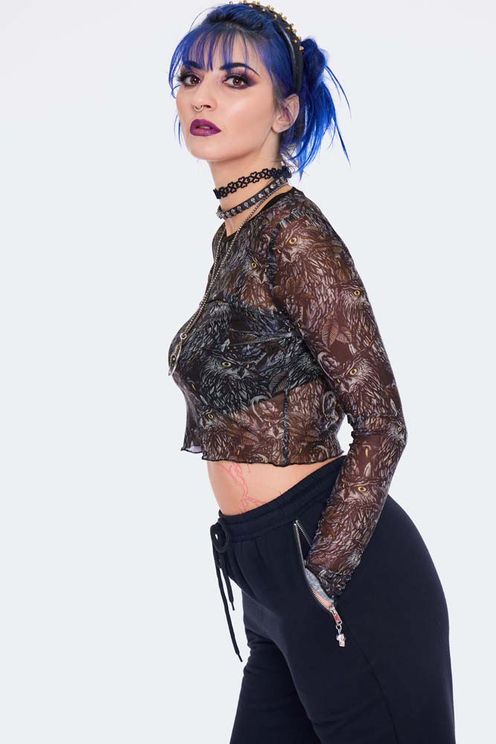 Jawbreaker Night Owl Long Sleeve Top - Babashope - 5