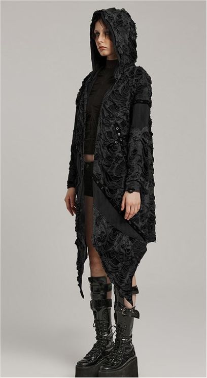 Punkrave wasteland punk decayed coat zwart - Babashope - 6