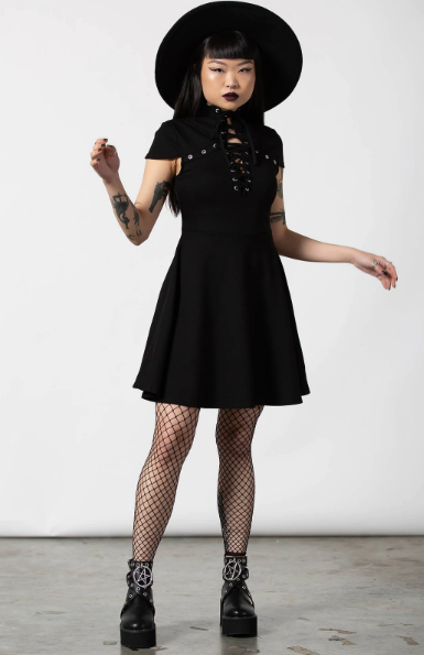 Killstar Tied up skater dress - Babashope - 4