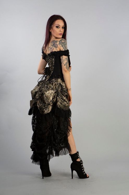 Versailles corset dress gold king brocade - Babashope - 4