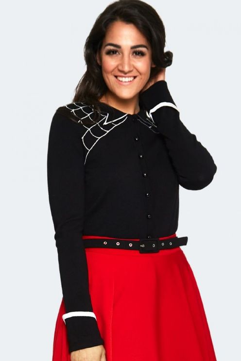 Virginia spider web collar cardigan - Babashope - 5