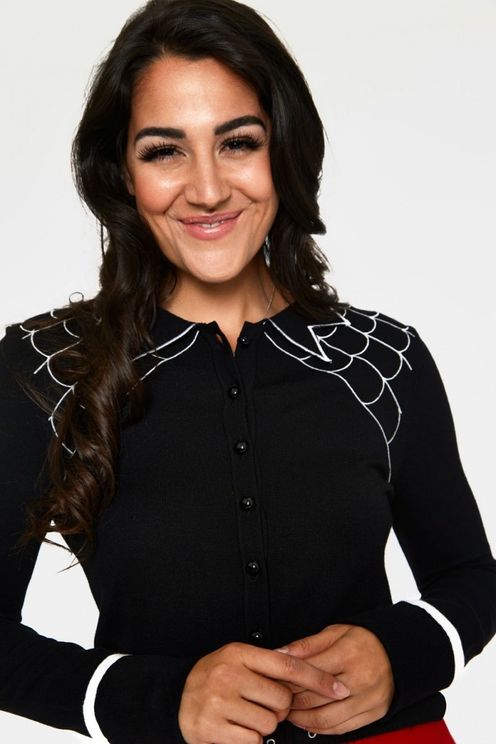 Virginia spider web collar cardigan - Babashope - 5