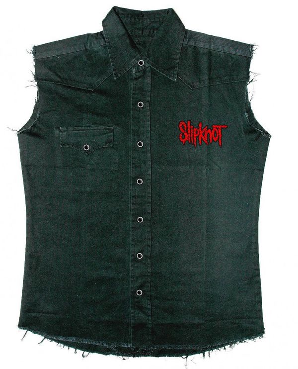 Slipknot Sleeveless Work Shirt Crest - Babashope - 3