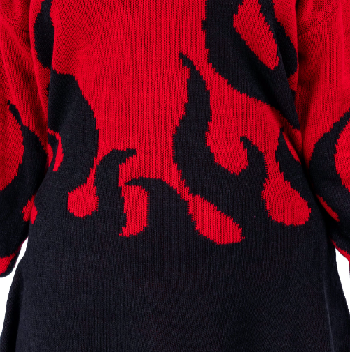 Flamethrower jumper red/black heartless - Babashope - 4